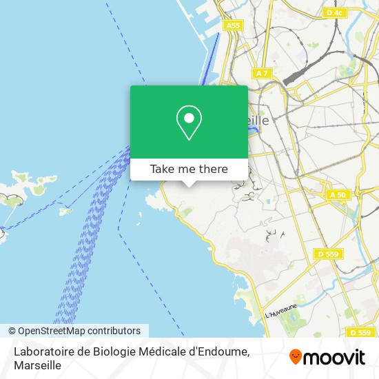 Laboratoire de Biologie Médicale d'Endoume map