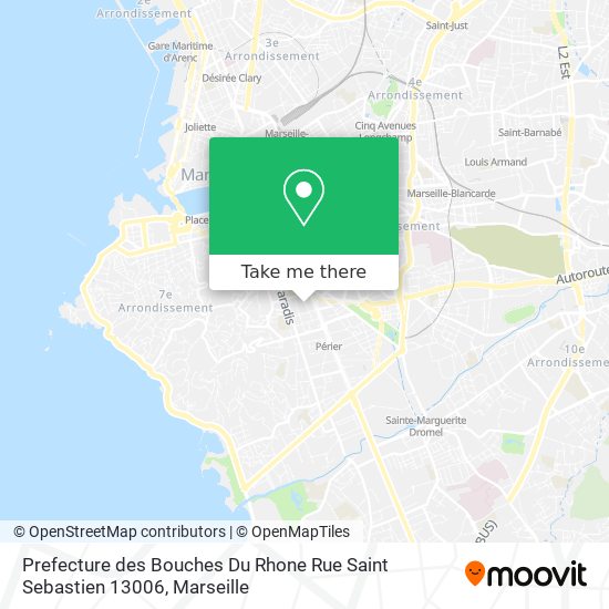 Prefecture des Bouches Du Rhone Rue Saint Sebastien 13006 map