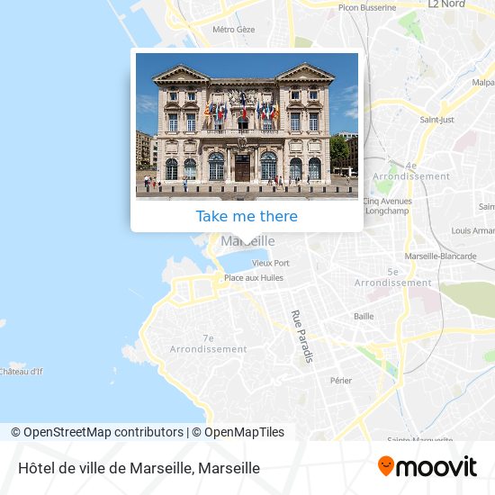 Mapa Hôtel de ville de Marseille