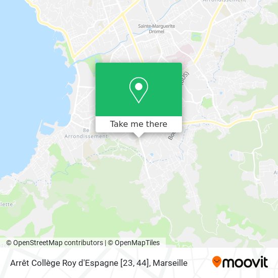 Mapa Arrêt Collège Roy d'Espagne [23, 44]