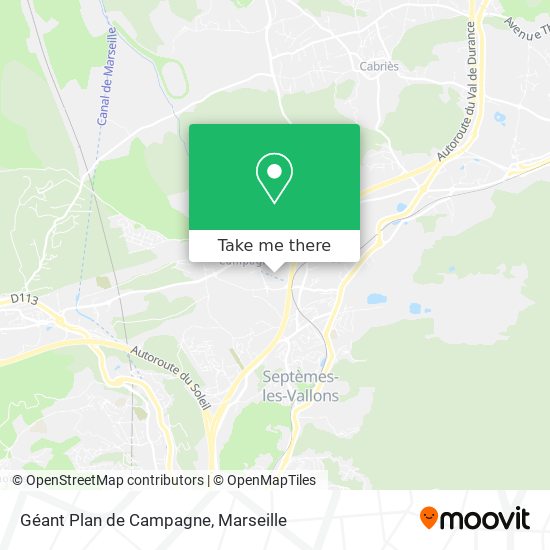 Géant Plan de Campagne map