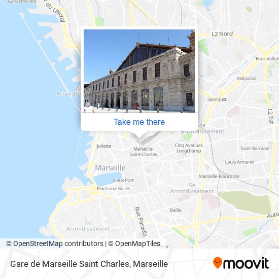 Gare de Marseille Saint Charles map