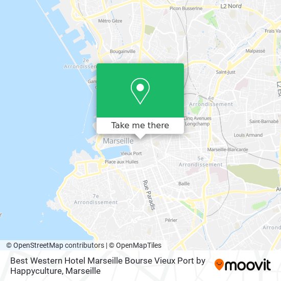 Best Western Hotel Marseille Bourse Vieux Port by Happyculture map