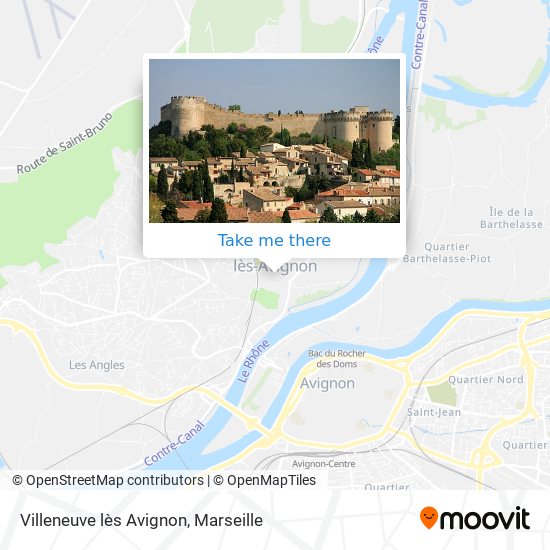 Villeneuve lès Avignon map