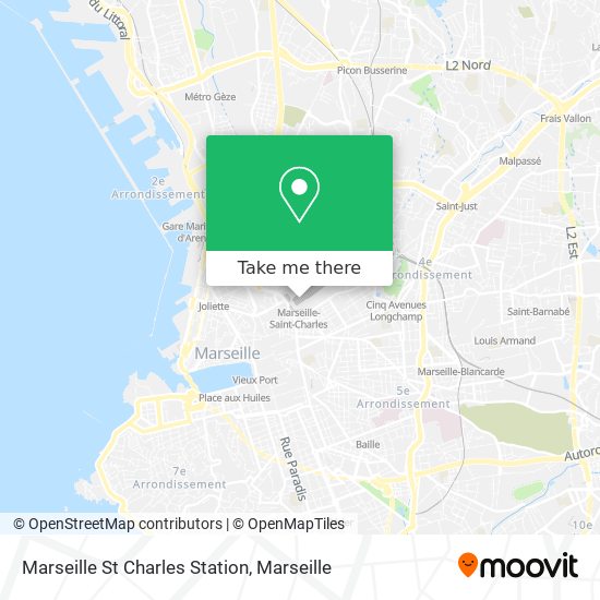 Marseille St Charles Station map