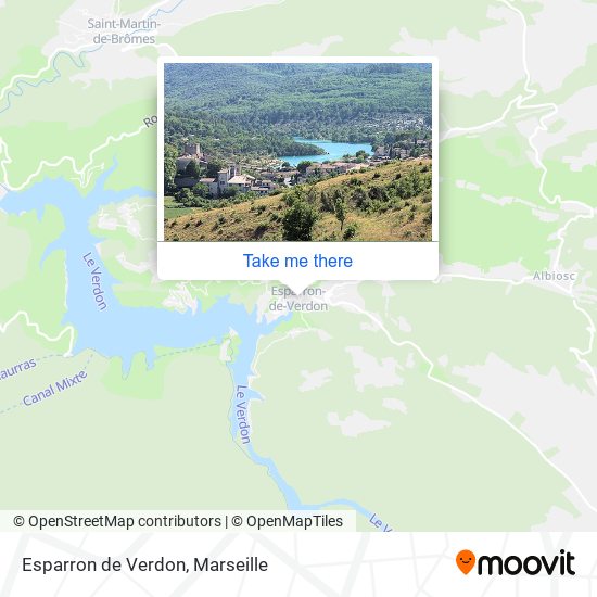 Esparron de Verdon map