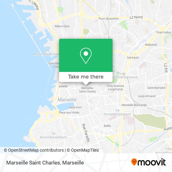 Marseille Saint Charles map