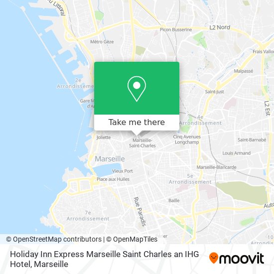 Mapa Holiday Inn Express Marseille Saint Charles an IHG Hotel