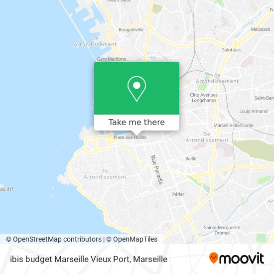 Mapa ibis budget Marseille Vieux Port