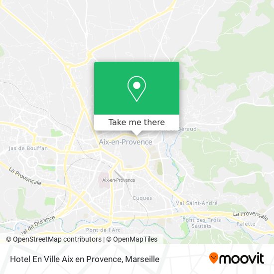 Hotel En Ville Aix en Provence map