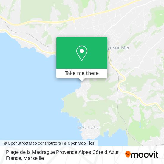 Mapa Plage de la Madrague Provence Alpes Côte d Azur France