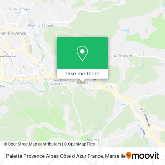 Palette Provence Alpes Côte d Azur France map