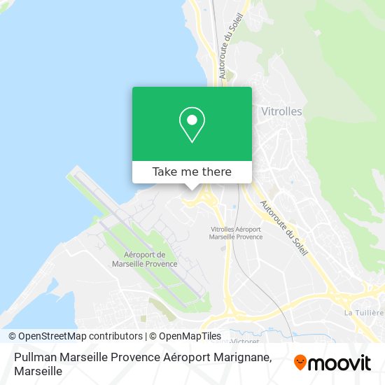 Mapa Pullman Marseille Provence Aéroport Marignane