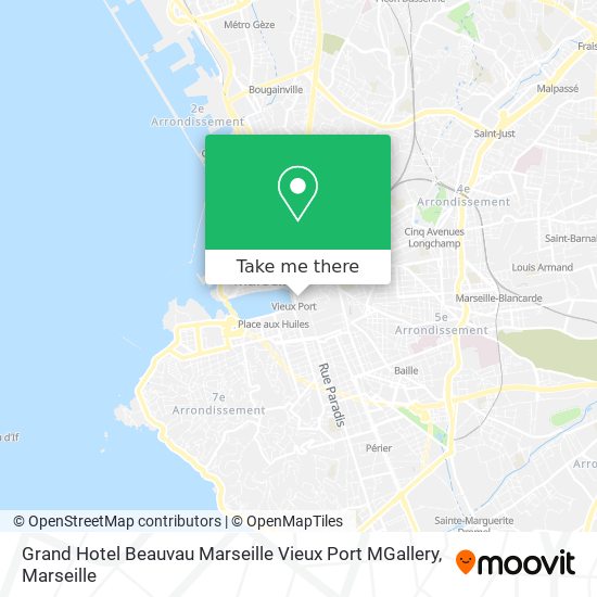 Grand Hotel Beauvau Marseille Vieux Port MGallery map