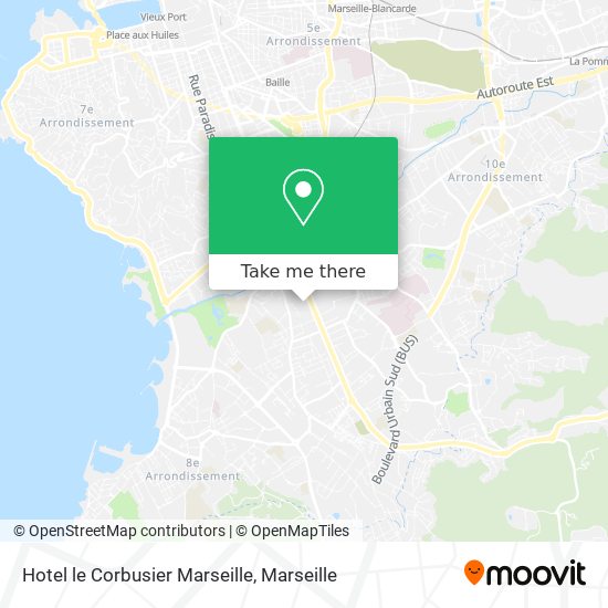 Hotel le Corbusier Marseille map