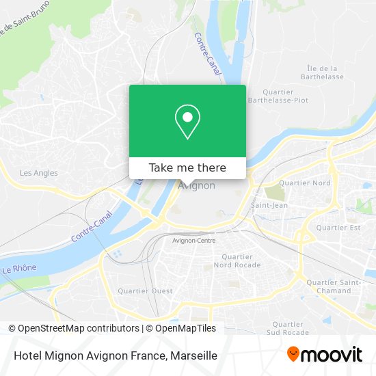 Mapa Hotel Mignon Avignon France