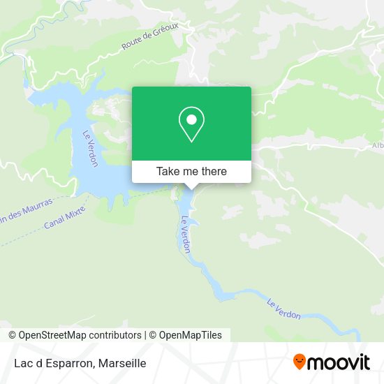 Lac d Esparron map