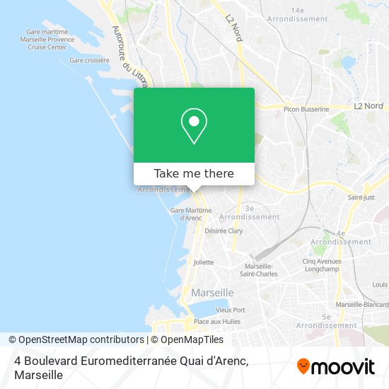 4 Boulevard Euromediterranée Quai d'Arenc map