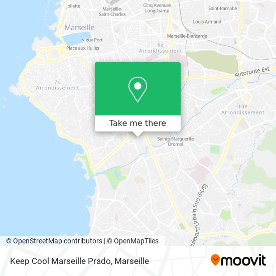 Keep Cool Marseille Prado map