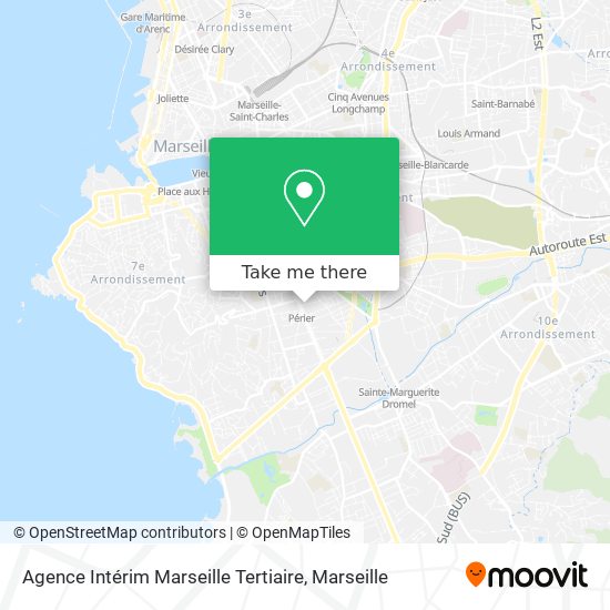 Agence Intérim Marseille Tertiaire map