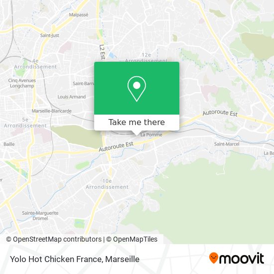 Mapa Yolo Hot Chicken France