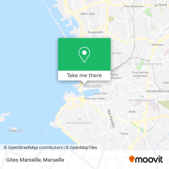 Mapa Gites Marseille