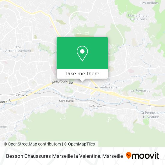 Besson Chaussures Marseille la Valentine map
