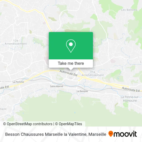 Besson Chaussures Marseille la Valentine map