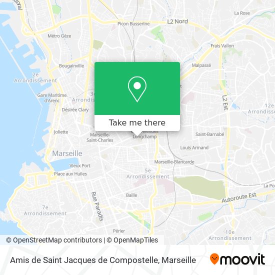 Amis de Saint Jacques de Compostelle map