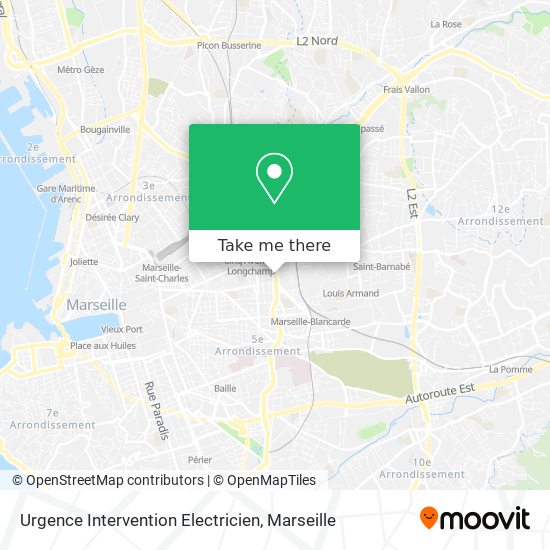 Urgence Intervention Electricien map