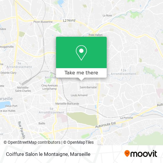 Coiffure Salon le Montaigne map