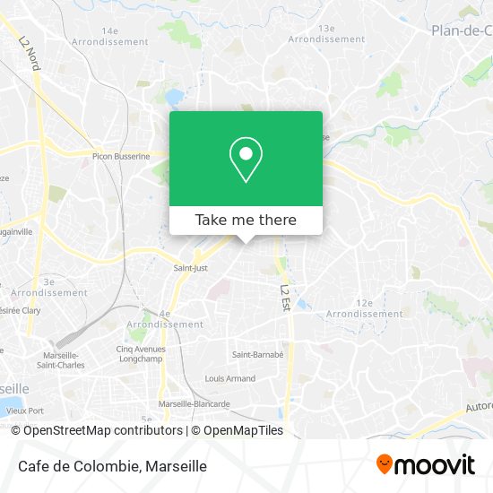 Mapa Cafe de Colombie