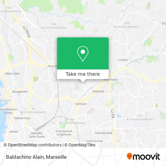 Baldachino Alain map