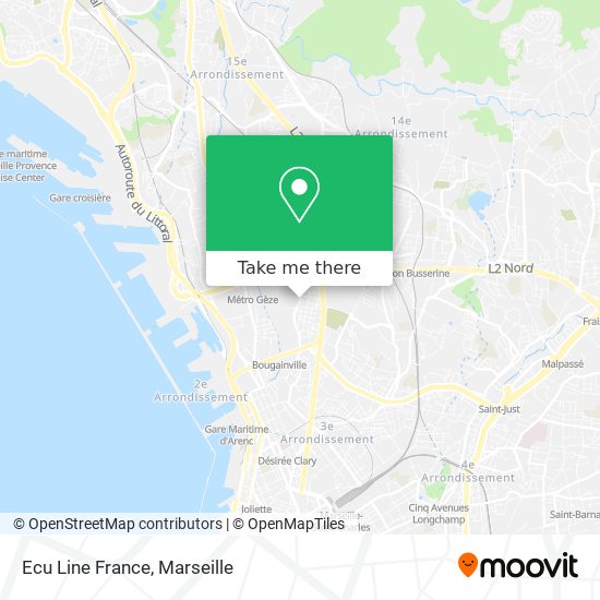 Ecu Line France map