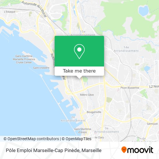 Pôle Emploi Marseille-Cap Pinède map