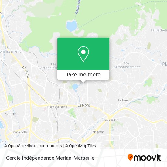 Cercle Indépendance Merlan map