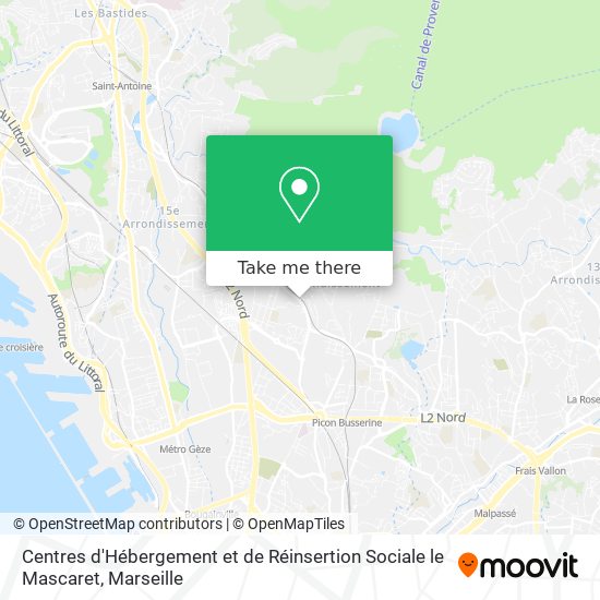 Centres d'Hébergement et de Réinsertion Sociale le Mascaret map
