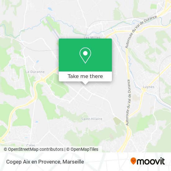 Cogep Aix en Provence map