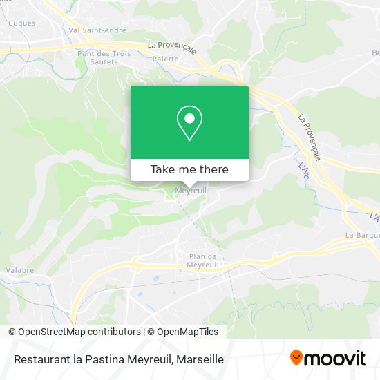 Restaurant la Pastina Meyreuil map
