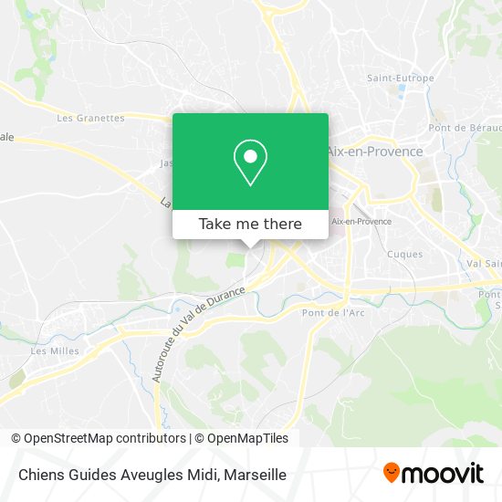 Chiens Guides Aveugles Midi map