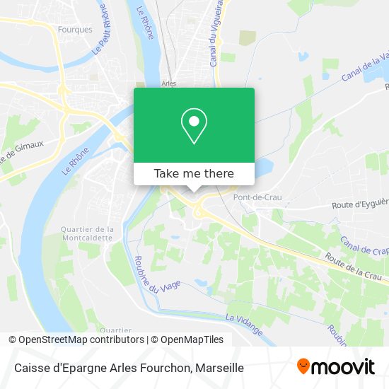 Mapa Caisse d'Epargne Arles Fourchon