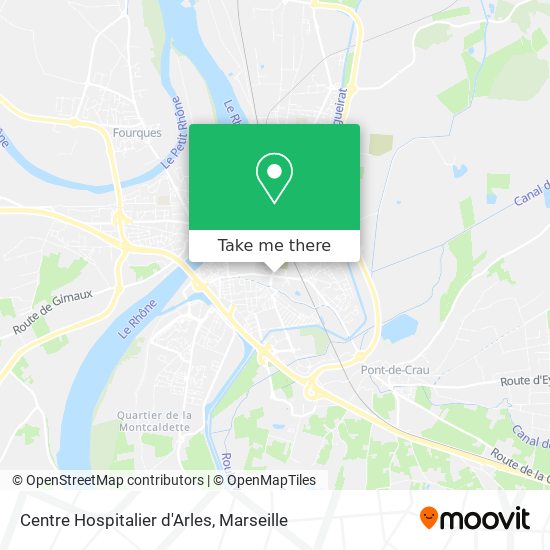 Centre Hospitalier d'Arles map