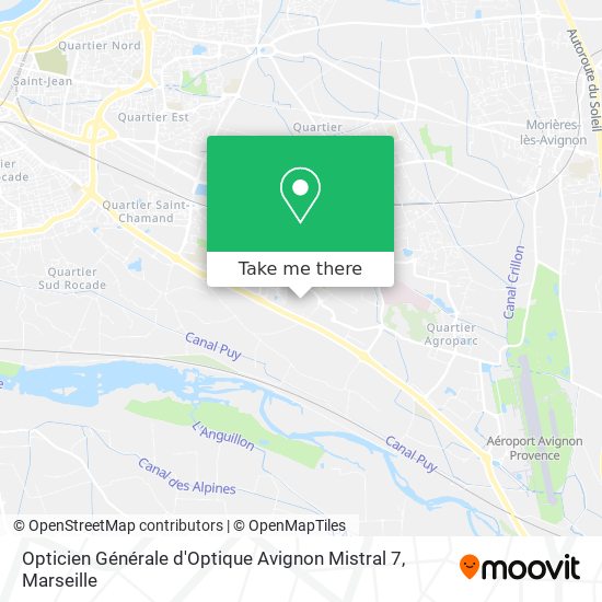 Opticien Générale d'Optique Avignon Mistral 7 map