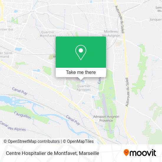 Centre Hospitalier de Montfavet map