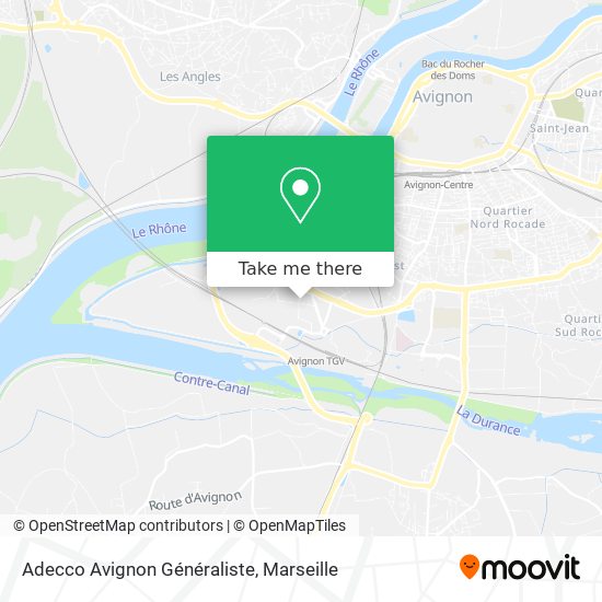 Adecco Avignon Généraliste map