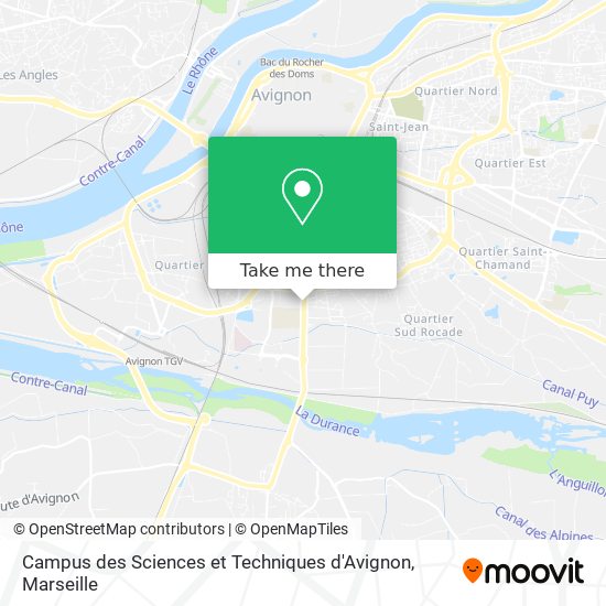 Campus des Sciences et Techniques d'Avignon map