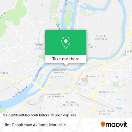 Îlot Chapiteaux Avignon map
