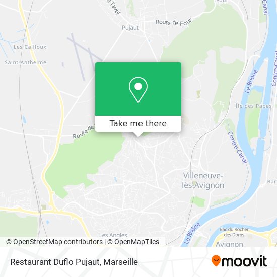 Restaurant Duflo Pujaut map