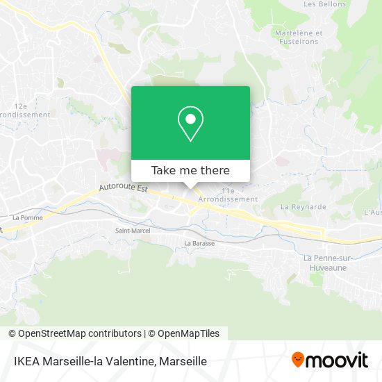 IKEA Marseille-la Valentine map