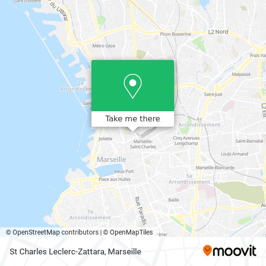 Mapa St Charles Leclerc-Zattara